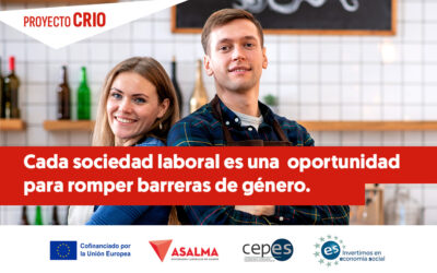 El Proyecto CRIO, impulsa la creación de empresas bajo fórmulas de economía social y fomenta la igualdad de oportunidades, con especial atención a mujeres e inmigrantes