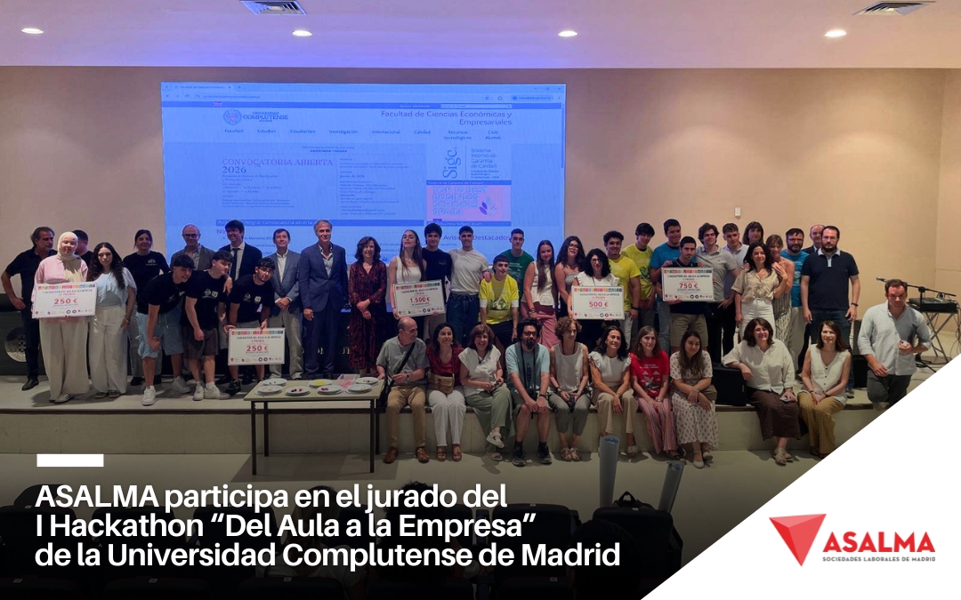 ASALMA participa en el jurado del I Hackathon “Del Aula a la Empresa” de la Universidad Complutense de Madrid