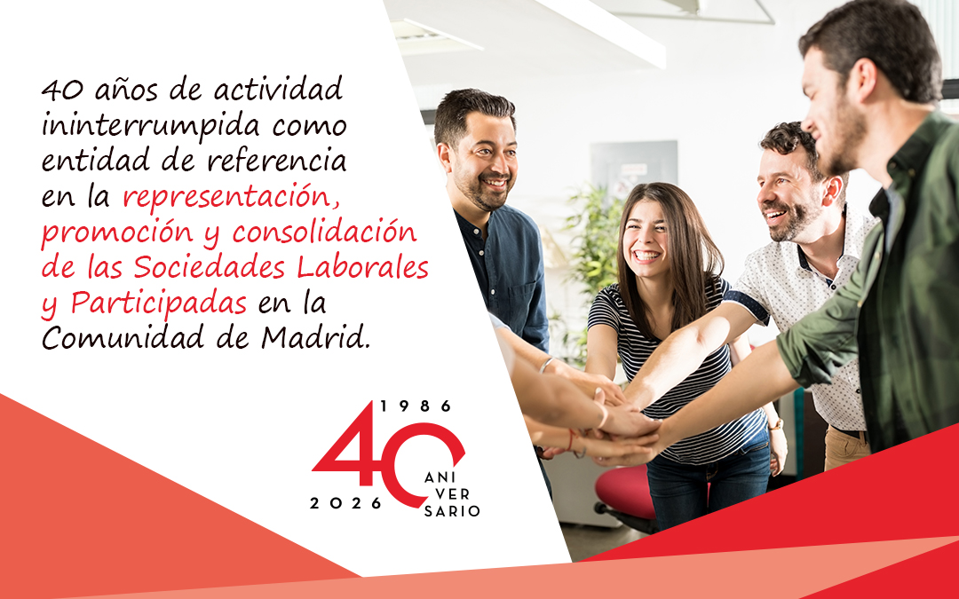 ASALMA cumple cuarenta años de actividad ininterrumpida como entidad de referencia en la representación, promoción y consolidación de las sociedades laborales y participadas en laComunidad de Madrid